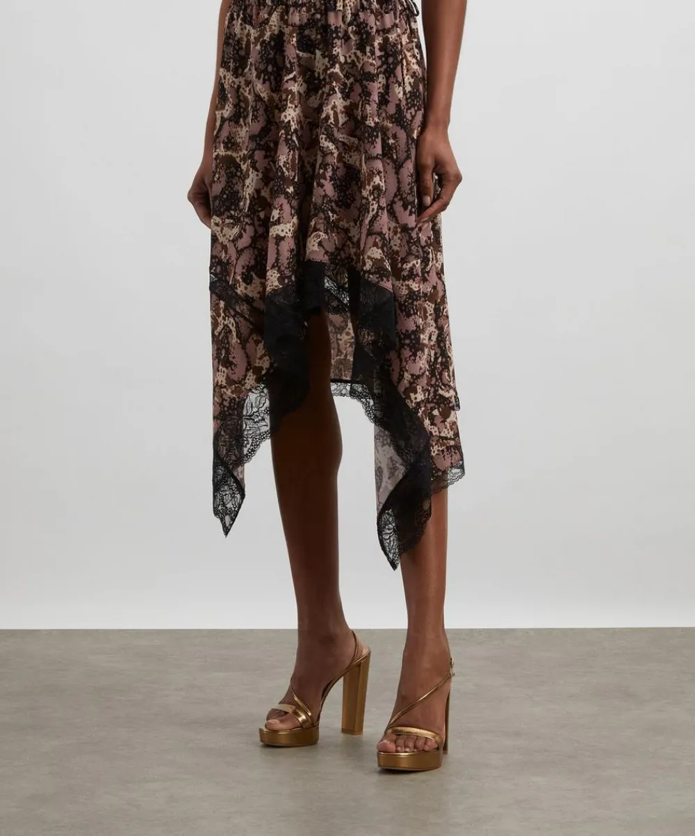 Dries Van Noten Skirts^Chopped Orchid Petal Asymmetrical Skirt