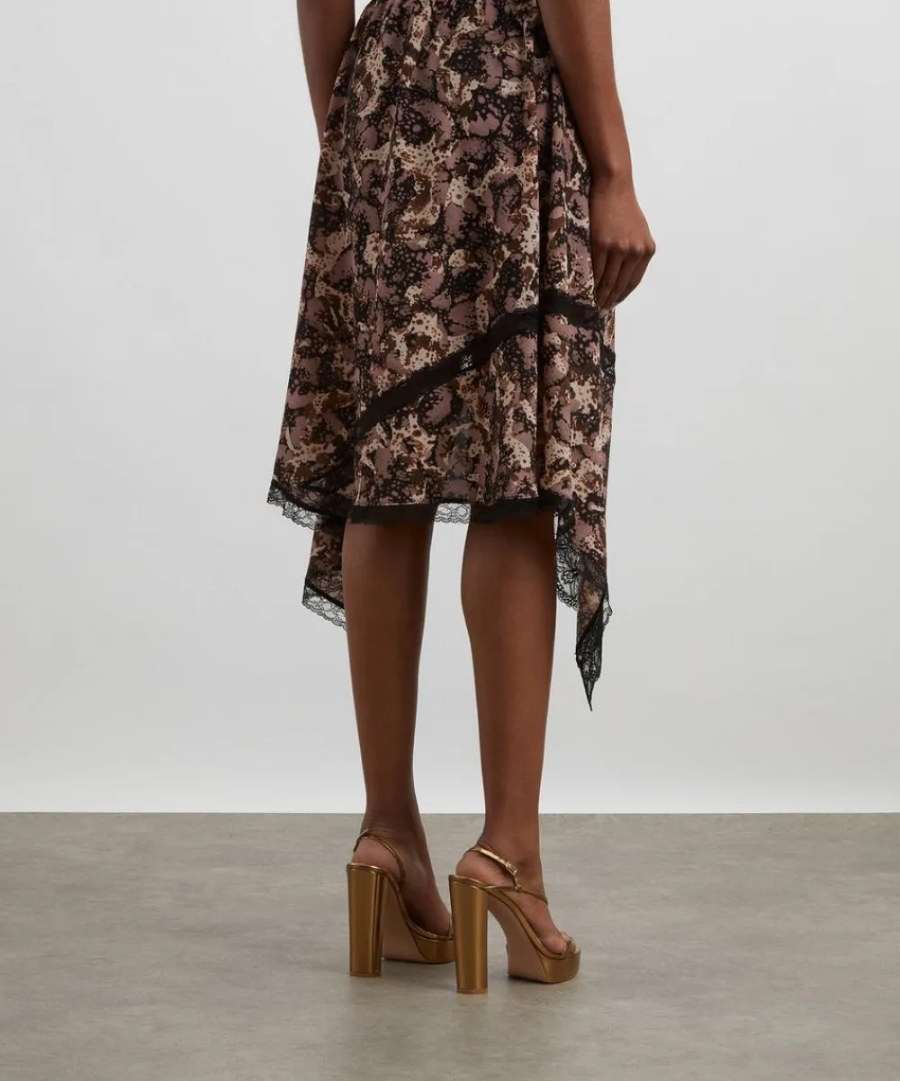 Dries Van Noten Skirts^Chopped Orchid Petal Asymmetrical Skirt