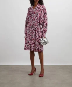 Dries Van Noten Dresses^Chopped Orchid Petal Belted Shirt Dress