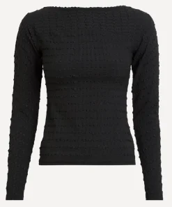 Peachy Den Tops^Cindy Black Long Sleeve Top