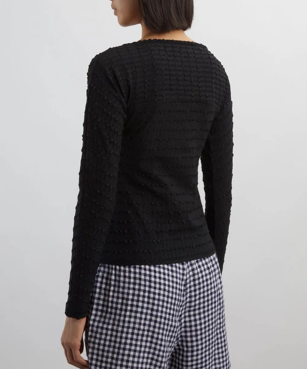 Peachy Den Tops^Cindy Black Long Sleeve Top
