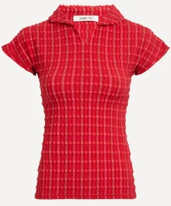 Peachy Den Tops^Cindy Lipstick Polo Top