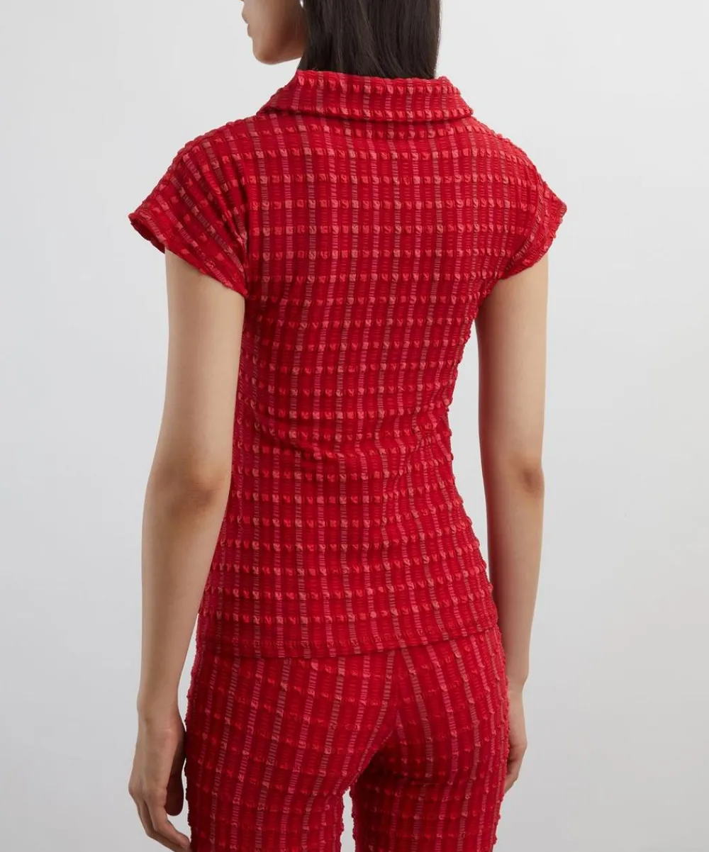 Peachy Den Tops^Cindy Lipstick Polo Top