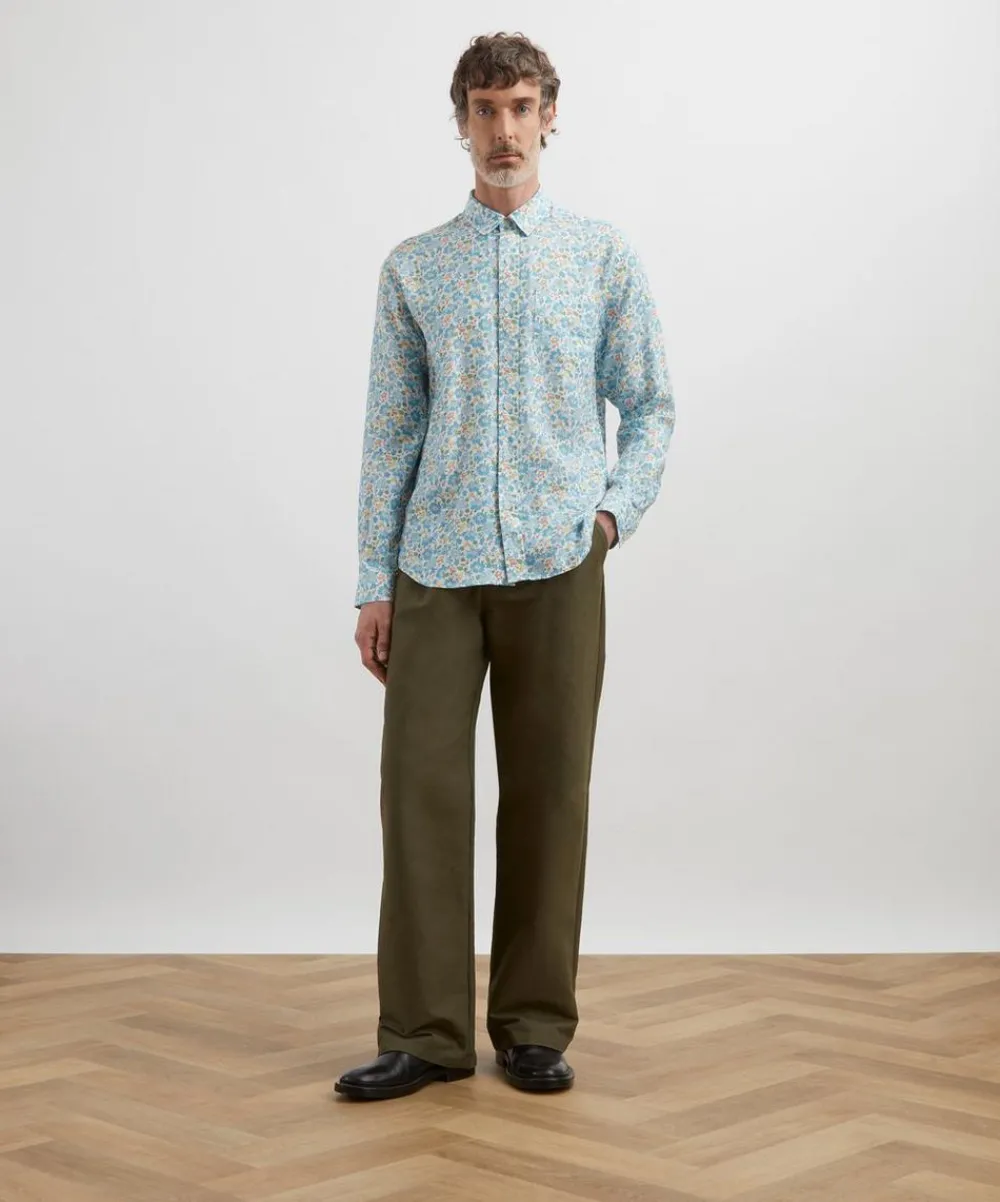 Liberty Shirts^Classic Fit Hemp Shirt in Stoneley Rose