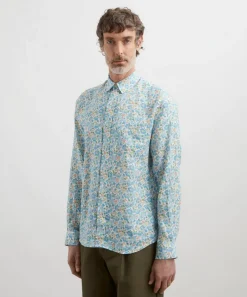 Liberty Shirts^Classic Fit Hemp Shirt in Stoneley Rose