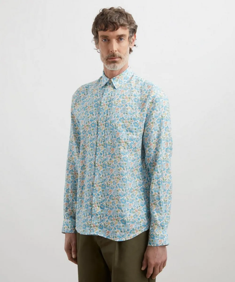 Liberty Shirts^Classic Fit Hemp Shirt in Stoneley Rose