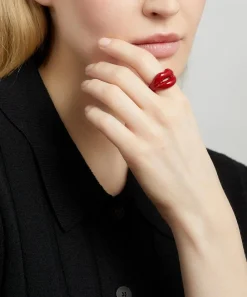 Solange Azagury-Partridge Rings^Classic Red Hotlips Ring