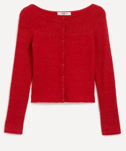 Peachy Den Knitwear^Claudine Tomato Cashmere-Blend Cardigan