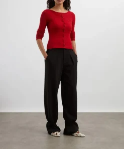 Peachy Den Knitwear^Claudine Tomato Cashmere-Blend Cardigan