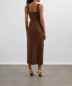 Reformation Dresses^Clement Chocolate Cake Linen Dress