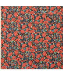 Liberty Fabrics Crepe De Chine^Clementina Poppy Crepe de Chine