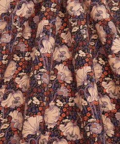 Liberty Fabrics Crepe De Chine^Clementina Poppy Crepe de Chine