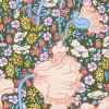 Liberty Fabrics Crepe De Chine^Clementina Poppy Crepe de Chine