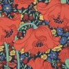 Liberty Fabrics Silk Satin^Clementina Poppy Silk Satin