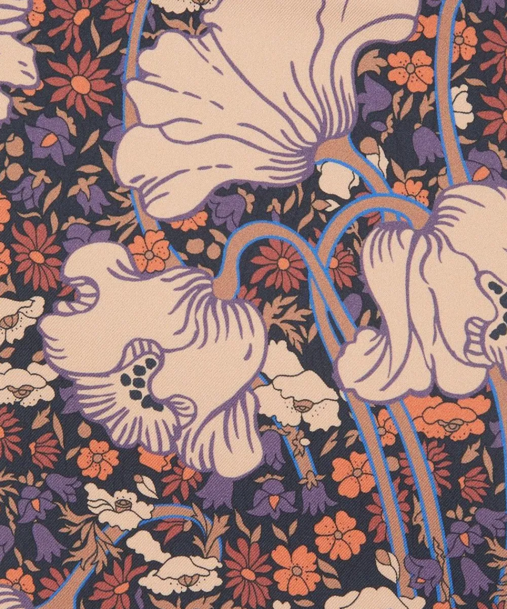 Liberty Fabrics Monument Twill^Clementina Poppy Silk Twill