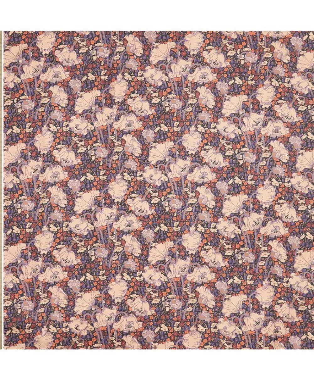 Liberty Fabrics Monument Twill^Clementina Poppy Silk Twill