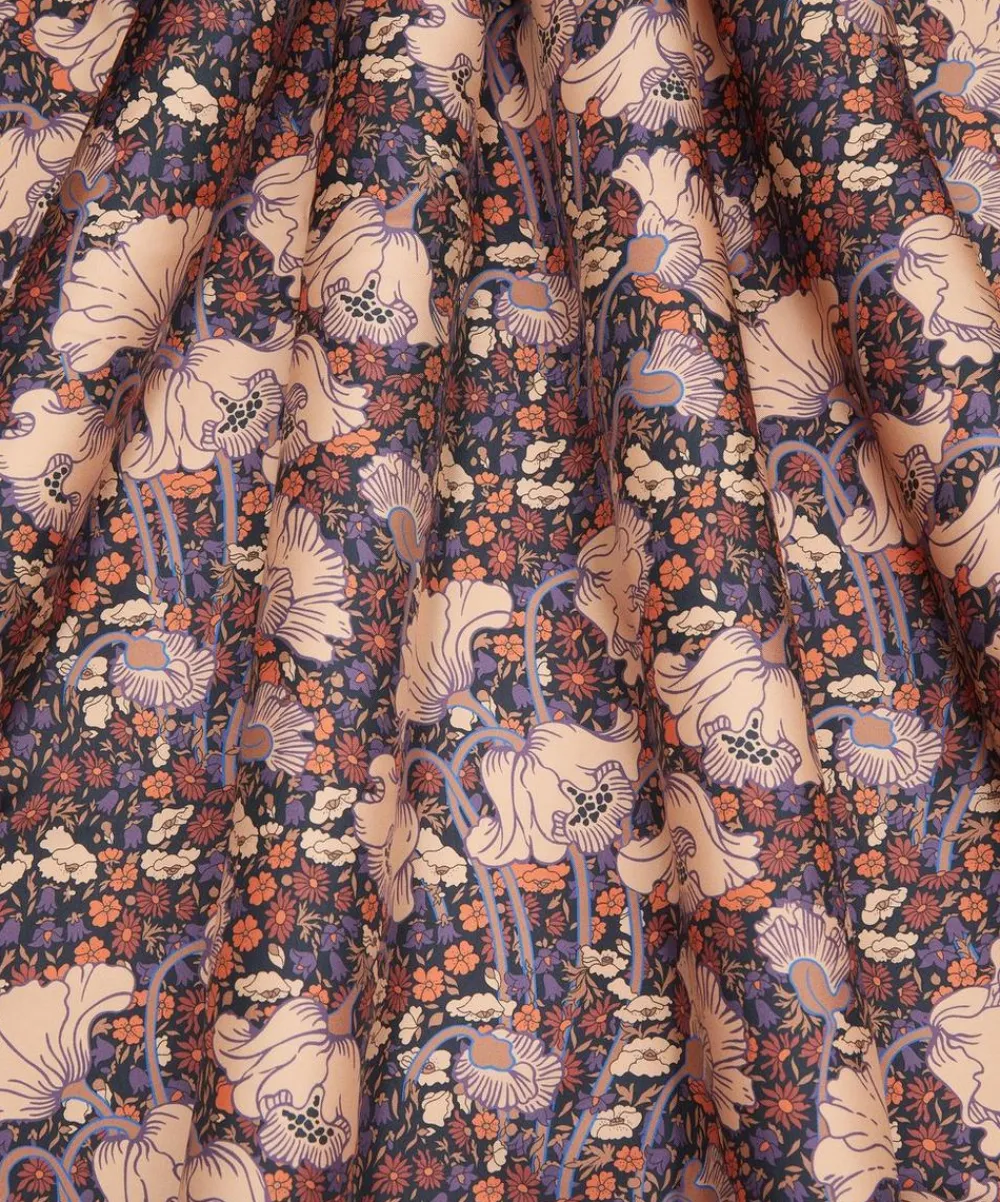 Liberty Fabrics Monument Twill^Clementina Poppy Silk Twill