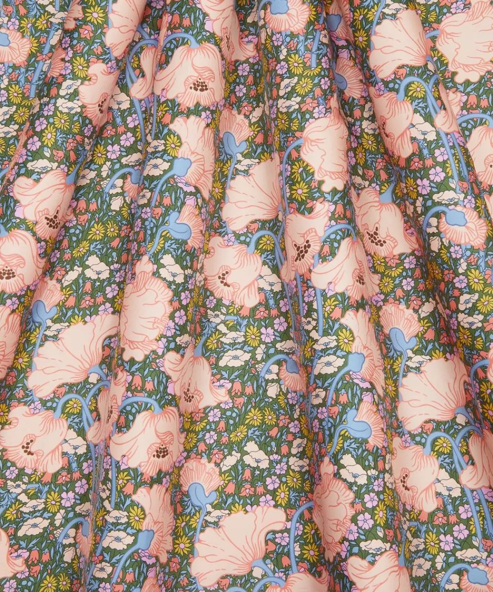 Liberty Fabrics Monument Twill^Clementina Poppy Silk Twill