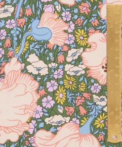 Liberty Fabrics Monument Twill^Clementina Poppy Silk Twill