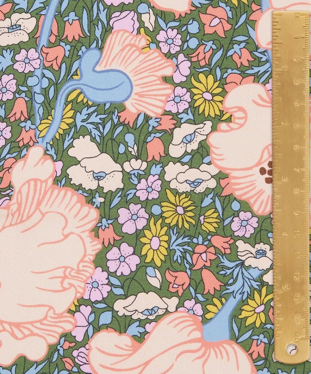 Liberty Fabrics Monument Twill^Clementina Poppy Silk Twill