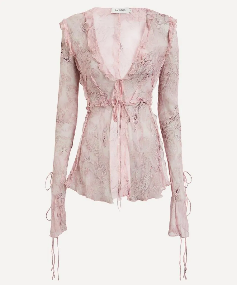 Rat & Boa Tops^Cobra Pink Blouse