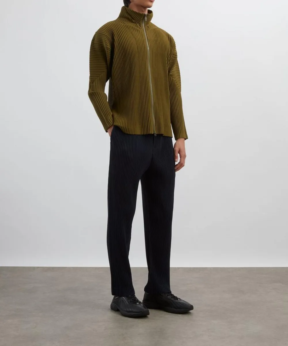 HOMME PLISSÉ ISSEY MIYAKE Coats & Jackets^COLOURS PLEATS Olive Khaki Pleated Jacket