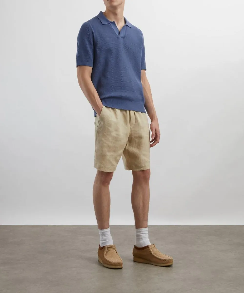 Sunspel Tops^Compact Mesh Knit Polo Shirt