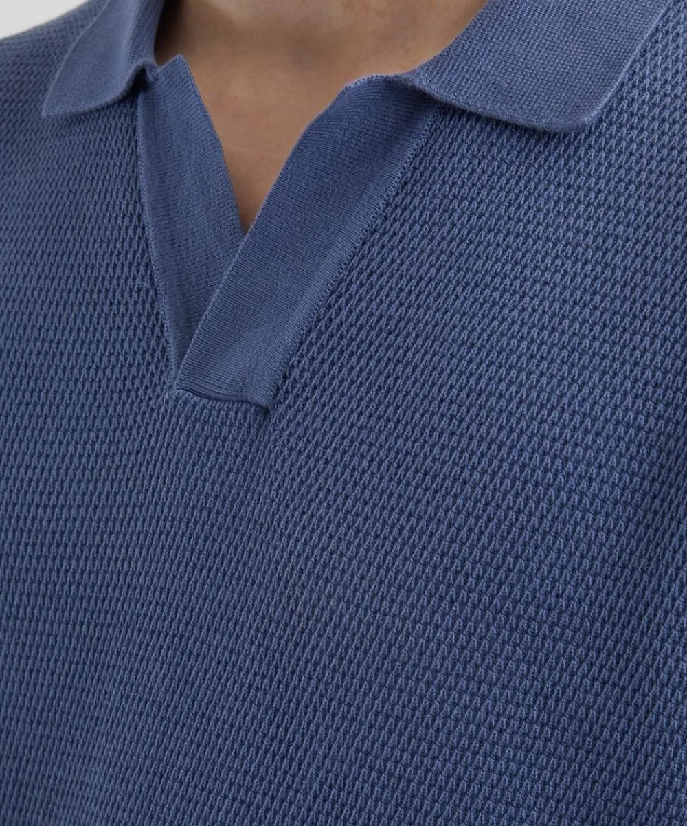 Sunspel Tops^Compact Mesh Knit Polo Shirt