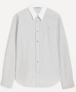 Acne Studios Shirts^Contrast Collar Button-Up Shirt
