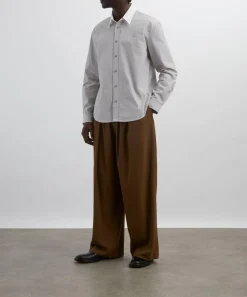 Acne Studios Shirts^Contrast Collar Button-Up Shirt