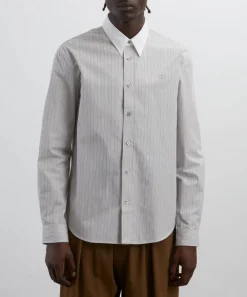 Acne Studios Shirts^Contrast Collar Button-Up Shirt