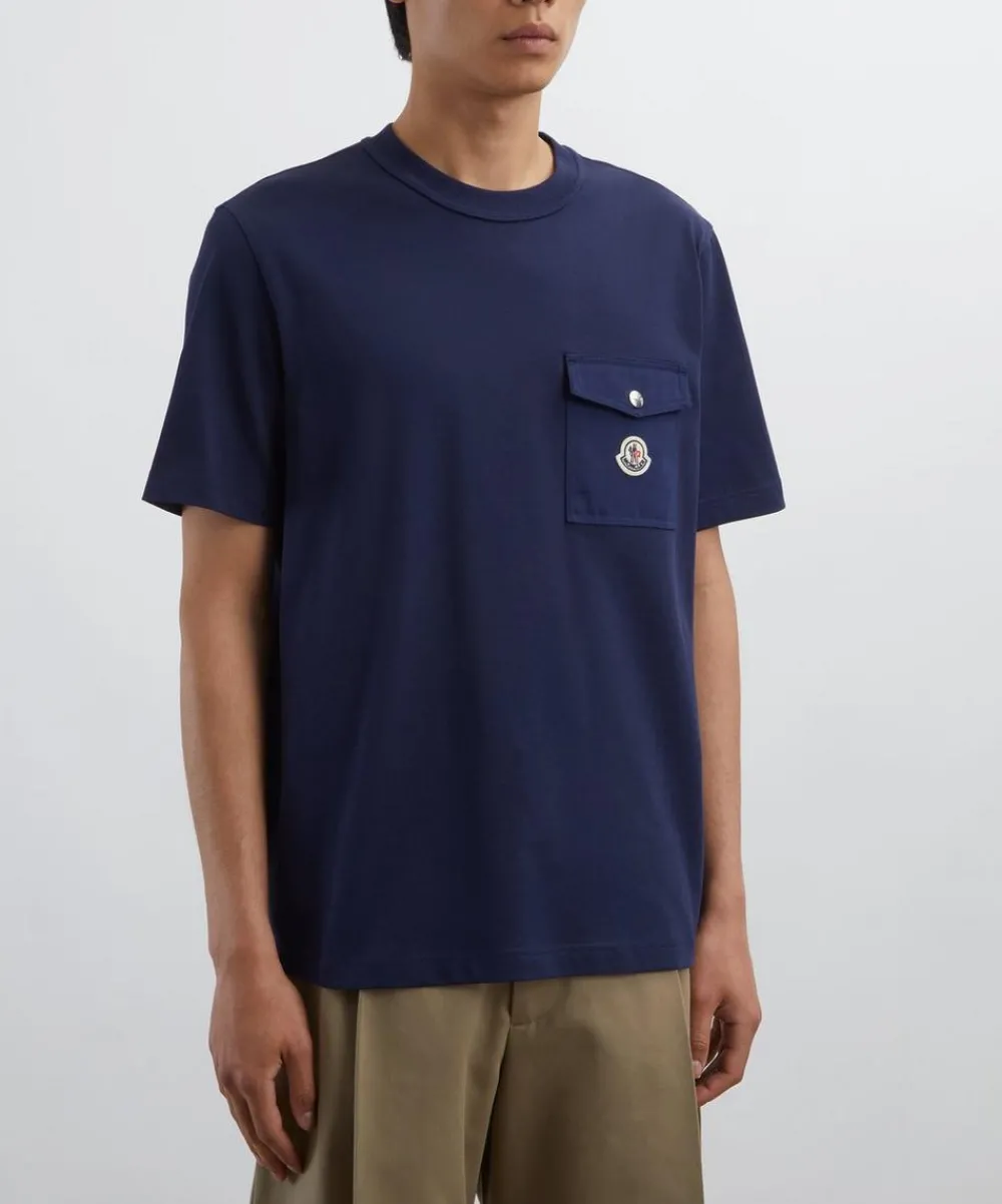 Moncler Tops^Cotton Pocket T-Shirt