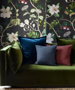 Liberty Interiors Furnishing Fabrics^Cotton Velvet in Moss