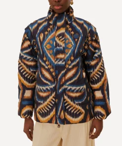 FARM Rio Coats & Jackets^Cream Toucans Scarf Reversible Puffer Jacket