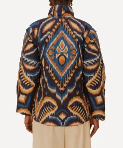 FARM Rio Coats & Jackets^Cream Toucans Scarf Reversible Puffer Jacket