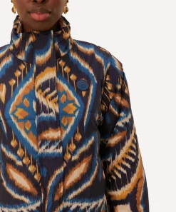FARM Rio Coats & Jackets^Cream Toucans Scarf Reversible Puffer Jacket