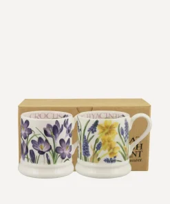 Emma Bridgewater Mugs^Crocus Tete-a-Tete and Grape Hyacinth Boxed Half-Pint Mugs