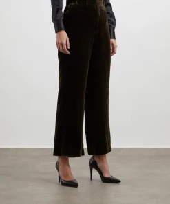 Frame Trousers & Shorts^Cropped Flare Velvet Trousers