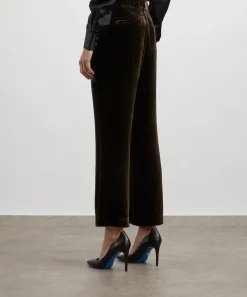 Frame Trousers & Shorts^Cropped Flare Velvet Trousers