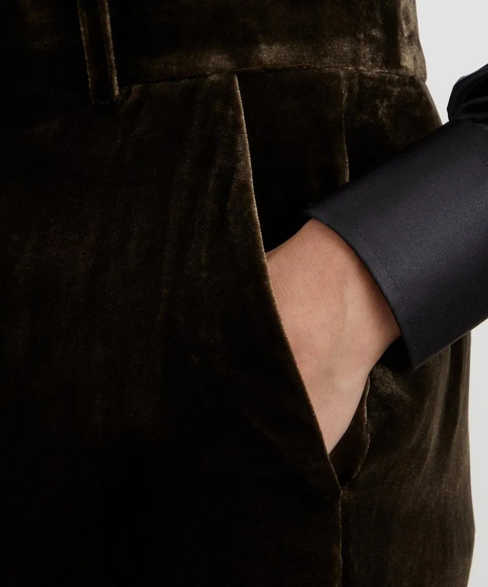 Frame Trousers & Shorts^Cropped Flare Velvet Trousers