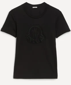 Moncler Tops^Crystal Logo Cotton T-Shirt