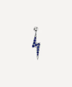Maria Tash Earrings|Earrings^18ct Diamond and Sapphire Lightning Bolt Threaded Charm Earring