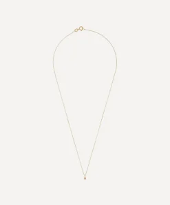 AURUM + GREY Necklaces^9ct Gold A Initial Pendant Necklace