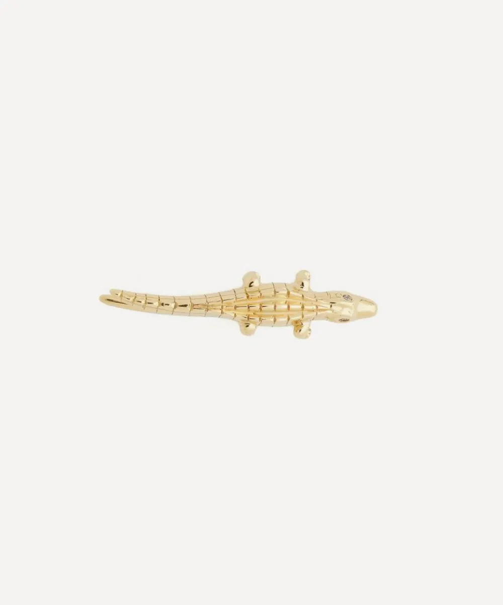Bibi van der Velden Earrings|Earrings^18ct Gold Alligator Ear Climber Earring Left