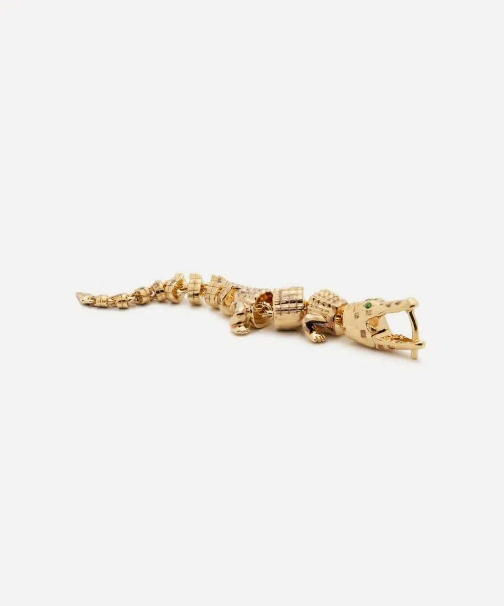 Bibi van der Velden Earrings|Earrings^18ct Gold Alligator Vertebrae Bite Drop Earring