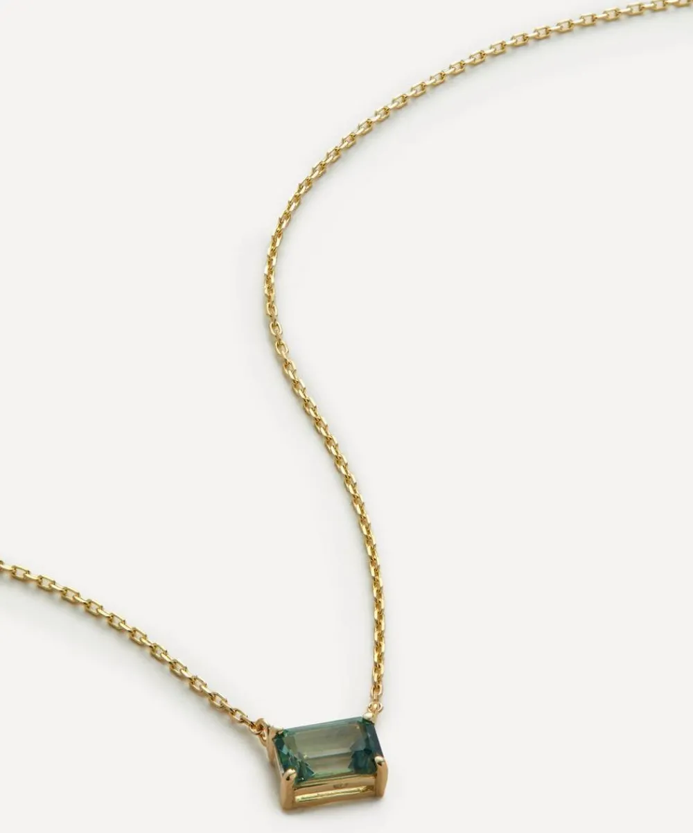 Suzanne Kalan Necklaces|Necklaces^14ct Gold Amalfi Emerald Cut Green Envy Topaz Pendant Necklace