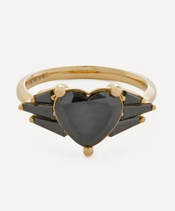 Artemer Rings|Rings^18ct Gold Amor Black Diamond Heart Engagement Ring