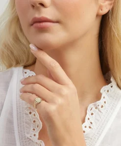 Liberty Rings|Rings^9ct Gold and Diamond Initial Signet Ring - K