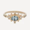 Celine Daoust Rings|Rings^14ct Gold Aquamarine and Diamonds Eye Ring