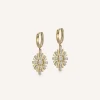 Astley Clarke Earrings^14ct Gold Atomic Diamond Drop Hoop Earrings